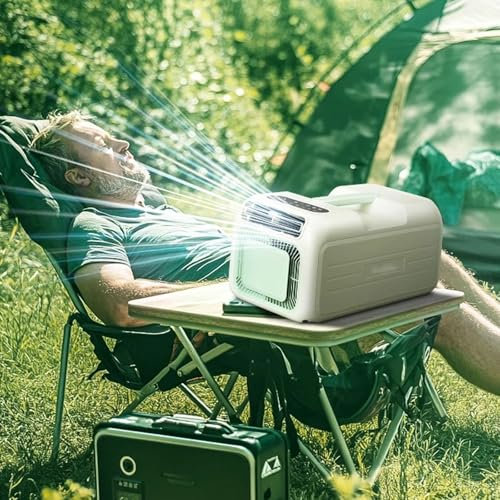 Ar Condicionado Portatil Sem Tubo Aire Acondicionado Sin Unidad Exterior 3 Velocidades Temporizador Compatible Con Control Remoto Y Panel Modos De Neblina 220 V(Green)