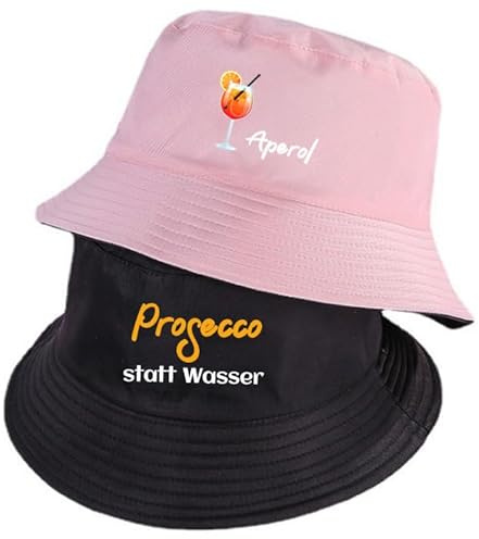 TAKONE Fischerhut Festival wendbar Schwarz Rosa 2-in-1 Unisex Bucket Hat | Wendbarer Fischerhut – 2 Farben – Unisex Einheitsgröße – Festival & Sommer