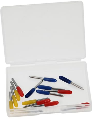 Healifty Lot de 15 Cutters De Découpe Vinyle 30° 45° 60° Fraises à Graver Tranchantes pour Traceur Découpe Machine Tissu Professionnel Bureau