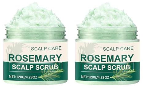 Lo shampoo scrub per il cuoio capelluto al rosmarino rimuove la forfora e gli accumuli, pulisce in profondità ed esfoliante nutriente, lenisce il prurito del cuoio capelluto (2pcs)