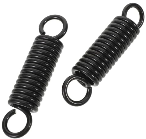 Toddmomy 2 Resortes para Columpio de Jardín 6Mm Grosor X 150Mm Largo en Acero al Carbono Negro Resorte de Tensión con Gancho para Hamacas y Sillas Colgantes Accesorios de Suspensión para