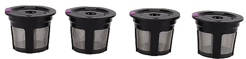 Rcniso Cápsula de café Individual Recargable, 4 Piezas de Cápsulas de café de Oficina Reutilizables de Acero Inoxidable ABS 304 de Fácil Limpieza