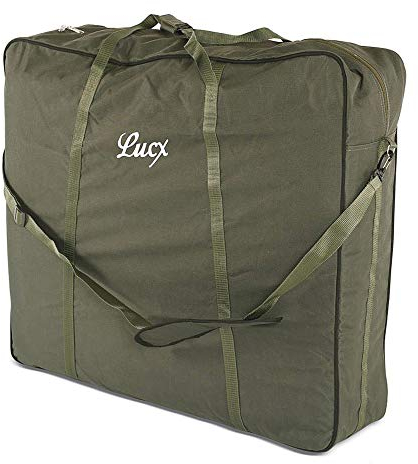 Lucx XXL Tragetasche für Angelliege & Bedchair - gepolsterte Transporttasche für 6- & 8-Bein Karpfenliegen & Angelstühle (82 x 90 x 30 cm) - extra robust & wasserabweisend