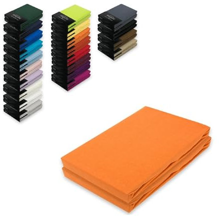 EXKLUSIV HEIMTEXTIL Jersey Spannbettlaken Doppelpack 90-100 x 200 cm Terrakotta