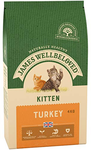 James Wellbeloved Kitten Turkey 4 kg Bag, Hypoallergenic Dry Cat Food