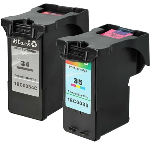 vhbw 2X Tintenpatronen kompatibel mit Lexmark P6250 | P6210, P6200, P4350, P4330, P4310, P4250, X2500, P915, P910, P6350 Drucker (Wiederaufgefüllt)