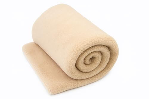 Merino Wolle Schafwolldecke/Kuscheldecke, BEIGE Decke 200 x 200 cm Merinowolle, Schafwolle Merinowolle 200 x 200 cm