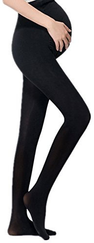 ZUMIY Damen Schwangerschafts Strumpfhosen 120D Maternity Tights Mutterschaft Verstellbares Breites Taillenband/Volle Füße