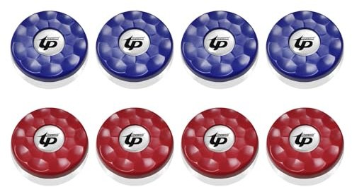 TORPSPORTS Shuffleboard-Pucks, Durchmesser: 58 mm, 8 Stück, Blau/Rot