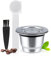 RECAFIMIL - Cápsulas de café reutilizables de acero inoxidable, recargables, compatibles con máquina Nespresso