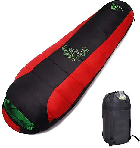 Camping Schlafsäcke Verdickung Füllen Sie Vier Löcher Baumwolle Warm und Wasserbeständige Ausrüstung für Wandern und Rucksacktouren, Bergsteigen,1150g