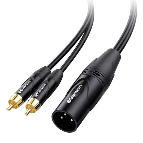 Cable Matters Cavo splitter audio stereo da RCA a XLR, 3 m, colore: nero