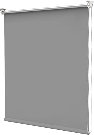 bobodeco Verdunklungsrollo ohne Bohren & mit Bohren, Verdunkelungsrollo Klemmfix, Hellgrau 80x120cm (BxH), Thermorollo Sichtschutz und Sonnenchutz, Rollos Hitzeschutz für Fenster & Tür