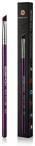 Eyeliner Brush, EIGSHOW Precision Eye Liner Makeup Brushes, Angled Eyeliner Brush, Ultra Thin Slanted Flat Angle, Cruelty-Free Synthetic Bristles, Great for Pros & Beginners(E835 Purple)