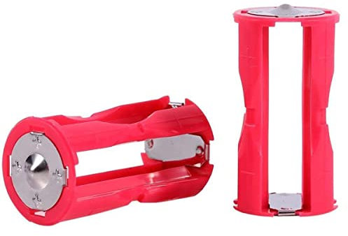 priaolker Lot de 2 supports d'adaptateur de batterie cylindrique AAA pour conversion de piles C Rose