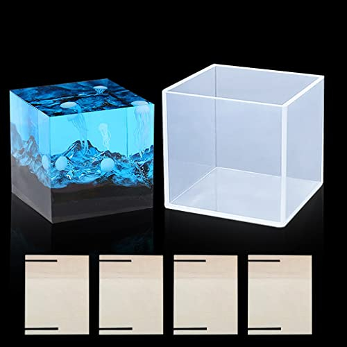 FineInno Würfel Gießformen,8.5cm Quadrat Harzformen,Epoxidharzformen Cube Resin Mold Gießharz Formen für DIY Handwerk Kerze Seife