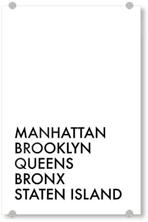 artboxONE Acrylglasbild 45x30 cm Städte/New York New York City - Stadtteile - Bild Newyork Brooklyn districts