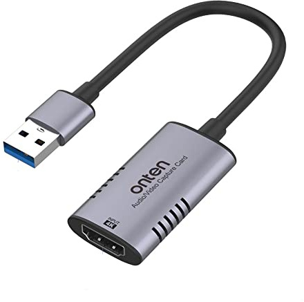 Video Capture Card, 4K HDMI Video Capture Device, 1080P HD 30fps Live and Record Video Audio Grabber for Gaming, Streaming, Teaching, Video Conference