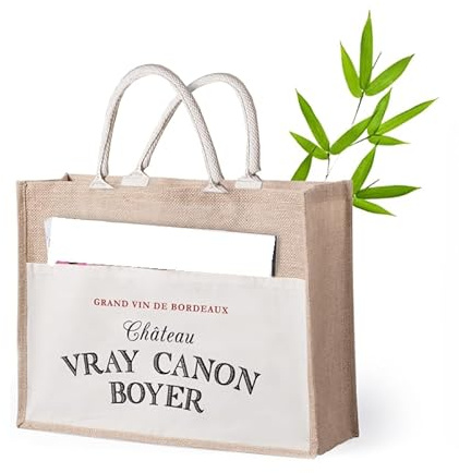 Personalisierbarer jute tasche – Personalisierte tasche mit Logo- & Textdruck, große Kapazität 44×35 cm [Personalisiertes geschenk]