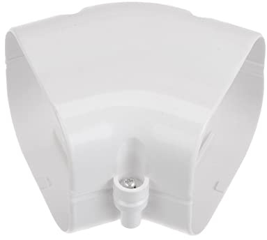 PATIKIL 3 PVC Cubierta Decorativa Línea, 45° Codo Tubo Piezas Accesorios para Aire Acondicionador Central AC Calefacción Bomba, Blanco