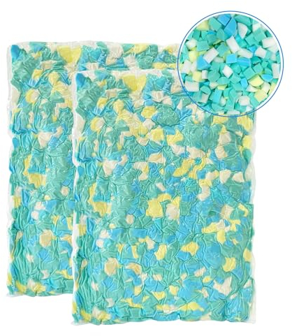 Welacer 4.4KG Memory-Schaumstofffüllung für Sitzsackfüller, Kissen Stuhl Kissen Hundebett Schaumstoffflocken Nachfüllung, Premium weich und großartig für Kissen Füllung, Multi Farbe und Form