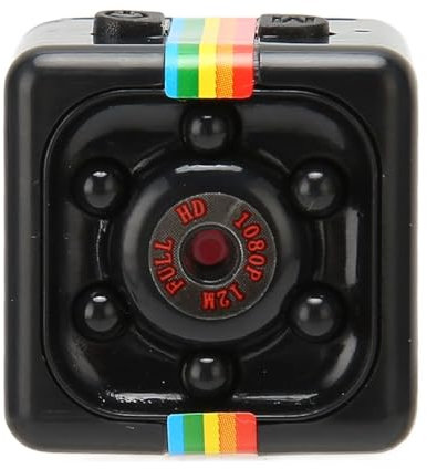 Mini Videocamera, Videocamera DV Piccola Nera, Supporto Scheda di Memoria da 32 GB, Obiettivo da 140 Gradi, 1080P, Ricaricabile per Esterni