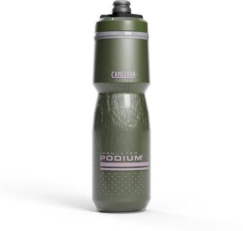CamelBak Podium Chill Insulated 24oz Bike Water Bottle - Easy Squeeze Bottle - Fits Most Bike Cages, Deep Fern