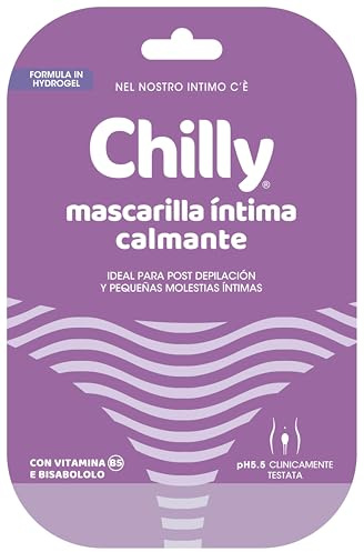 Chilly, Maschera Lenitiva per le Parti Intime Femminili, Formula in Hydrogel, Con Vitamina B5 e Bisabololo, Post Depilazione e per Piccoli Fastidi Intimi, Formula a pH5.5, Clinicamente Testata