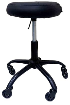 BZJPRFC Sattelhocker Mit Rädern, Höhenverstellbar 45–63 cm, Ergonomischer Drehstuhl, for Friseursalons Mit Massagefunktion, Tragkraft 200 Kg