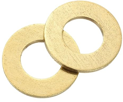 QUARKZMAN Arandela Plana, 8 Pcs Arandelas de Latón M10, 20mm OD, 1.5mm de Espesor Kit de Surtido de Sellos de Anillo, Junta de Sellado Metálica para Tornillos, Pernos y Tuercas