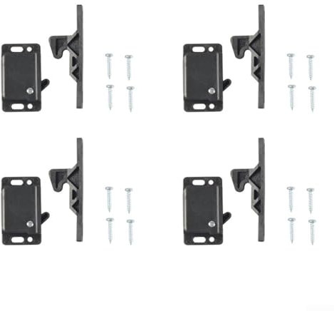 Wohnmobil & Wohnwagen Schranktürschloss Set mit Schrauben zum zuverlässigen Verriegeln von Schubladen und Schränken (4 Sets)