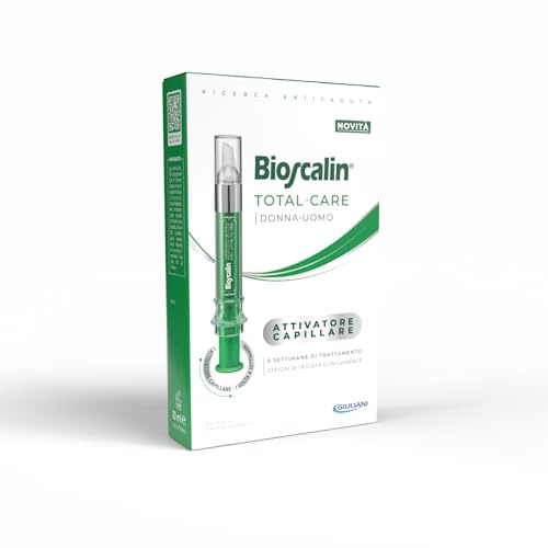Bioscalin TOTAL•CARE Attivatore Capillare Contrasta la Caduta e Favorisce la Crescita, Fiale per Capelli per Donna e Uomo, 1 Applicazione a Settimana, Trattamento 6 Settimane, Applicatori 10 ml