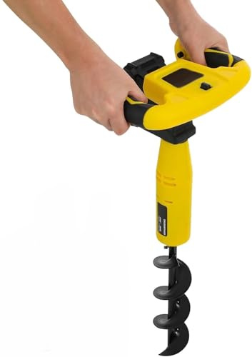 YXFAZPP Cordless Earth Auger Electric Post Hole Digger Powerful Tool Battery Powered Reverse Function for Easy Small Garden Tree Planting