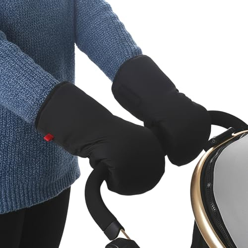 Handwärmer Kinderwagen, Kinderwagen Handwärmer, Handmuff Für Kinderwagen, Schwarzer Handwärmer Für Rollator Und Kinderwagen, Praktischer Handmuff Mit Weichem Material