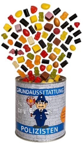 AnyCakes Grundausstattung für den Polizisten Geschenk aus der Dose, Scherzartikel, Lustige Geschenkidee, Party-Brüller, Spaßgeschenk, Geburtstagsgeschenk