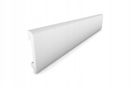 Deccart 10x Plinthe décorative 2m – Profil léger en polystyrène pour décoration élégante – plinthe polystyrène blanche facile à installer – plinthe blanche moderne prête à peindre pour projets DIY