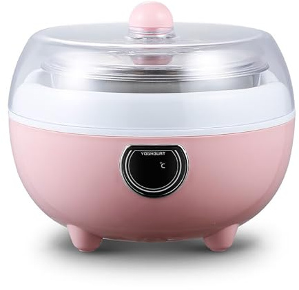 Máquina para Hacer Yogur, Yogurtera Automática, con Asa, Capacidad de 1 Litro, Fácil de Usar, Regalo Ideal para Hombres y Mujeres