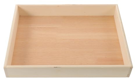 Japanese Zen Garden Wooden Sand Tray 15.72x11.79x2.36in | Beige Finish, Desktop Use, Office Decor, Calming Corner, Elegant Grain, Intuitive Setup