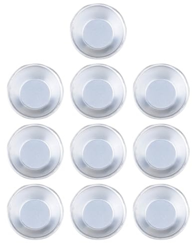 GALPADA 10 Moldes para Tartaletas de Huevo Antiadherentes, Reutilizables de Silicona para Horno, Tamaño Pequeño, Aptos para Repostería, Cupcakes y Bollos, Kit de Cocina para Hornear