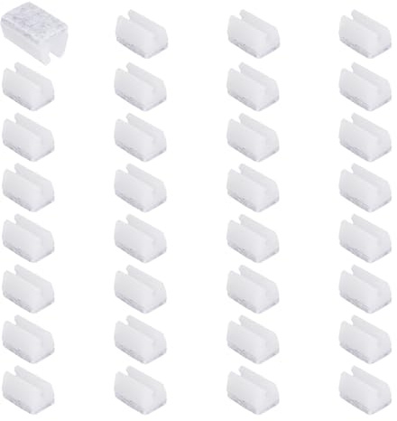 QUARKZMAN 32 Stück Stuhlgleiter Freischwinger mit Filz, Filzgleiter für Schwingstühle Möbelgleiter 10mm Klemmschalengleiter, Bodenschoner zum Schutz vor Kratzern und Lärm Weiß