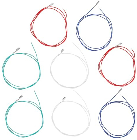 Zerodeko 8 Pezzi Fili per Testina Fonografica in Rame Rivestimento Pvc, Trasmissione Audio Pura, Cavi per Testina Fonografica per Feste e Dj
