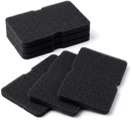 Ensemble de 6 filtres pour sèche-linge à tambour, compatible avec plusieurs modèles,Filtre Mousse 240x155x11mm pour Pompe à Chaleur et Condensation, Éponge de Rechange Lavable pour Évaporateur de Séch