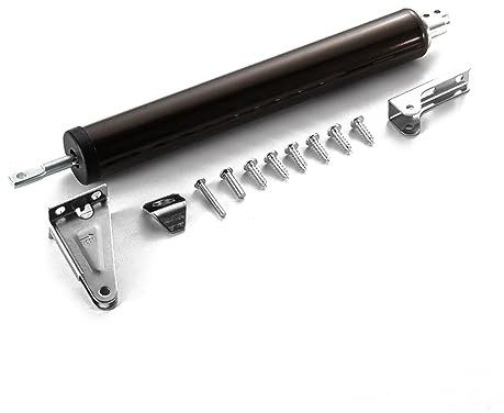 Apriporta, Chiudiporta automatici Porta in legno piatto Strumento di chiusura Velocità regolabile 35 kg Caricamento utilità domestica Buffer per cancello scorrevole(Coffee)
