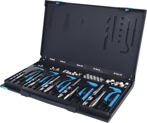 KS Tools 150.6150 Nirostahl Gewinde-Reparatur-Satz M5-M12, 130-tlg.