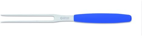 Giesser seit 1776 - Made in Germany - Wurstgabel blau, Basic Blue, Klinge 13 cm, rutschfest, Fleischgabel spülmaschinenfest, rostfrei