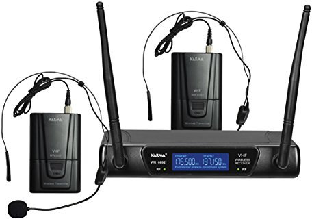 Karma SET 6092LAV Doppio Radiomicrofono ad Archetto, Nero