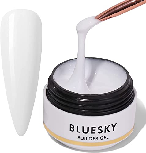 Bluesky Builder Gel For Nails and Nail Extensions, Nail Strengthener and Nail Repair, Soak Off – White, 15 ml (Requires Curing Under LED UV Lamp)