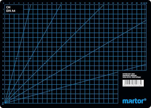 MARTOR Schneidmatte Selbstheilend 230 x 320mm, Schutz für Untergrund, 3 Schichten, cm/inch Raster, Schneidunterlage, Bastelmatte | Bastelmatte, Nähunterlage, Papier & Pappe, Untergrundschutz, Hobby & Patchwork, No. 3004.06