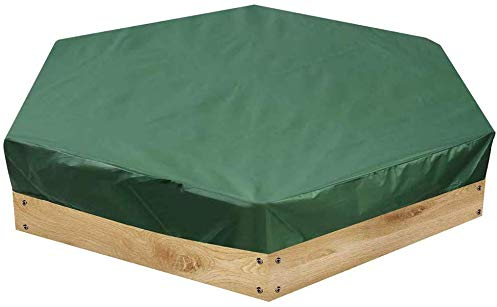 MOOUK Sandkasten Bezüge, Sandkästen Abdeckung, Sechseckig Sandkasten Bezüge, Oxford Tuch Plane Abdeckung mit mit, Staubdicht und Wasserdicht für Heim Garten - Wie Bild Show, 180x150cm