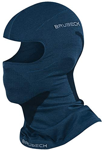 BRUBECK Funktionale Sturmhaube | Skimaske | Motorradmaske | Unisex | atmungsaktiv | Snowboard | KM00010 | Marineblau | Größen: L/XL